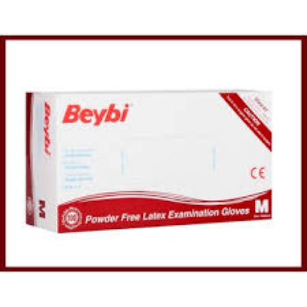 Beybi Pudrasız Lateks Muayene Eldiveni Medium 100 Adet